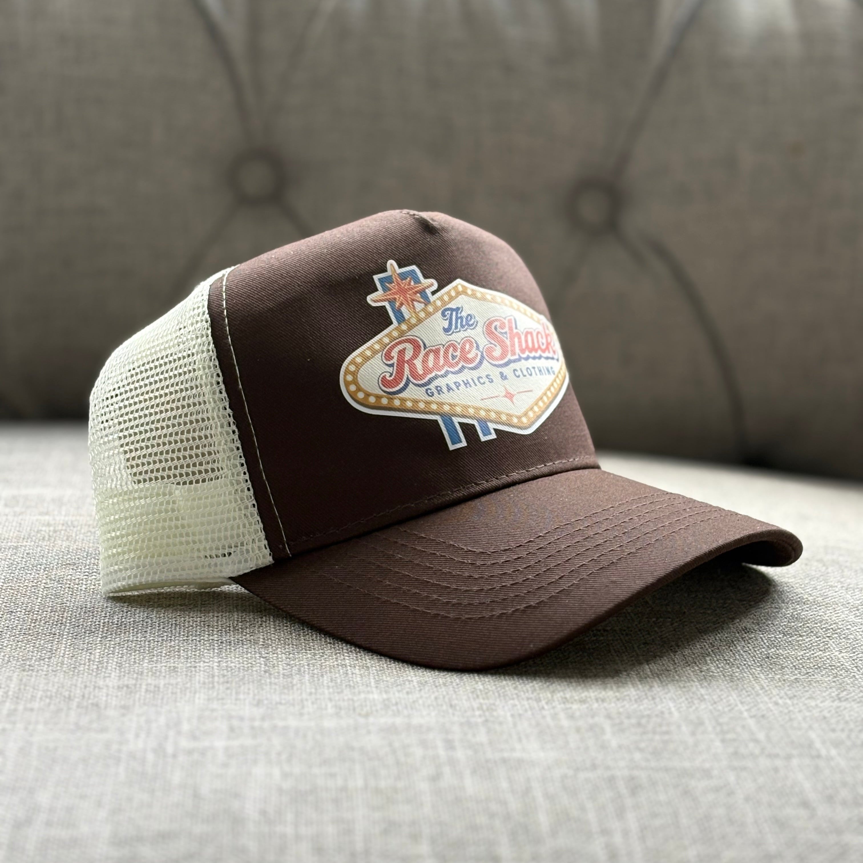 Vegas Style Cap Brown & Cream