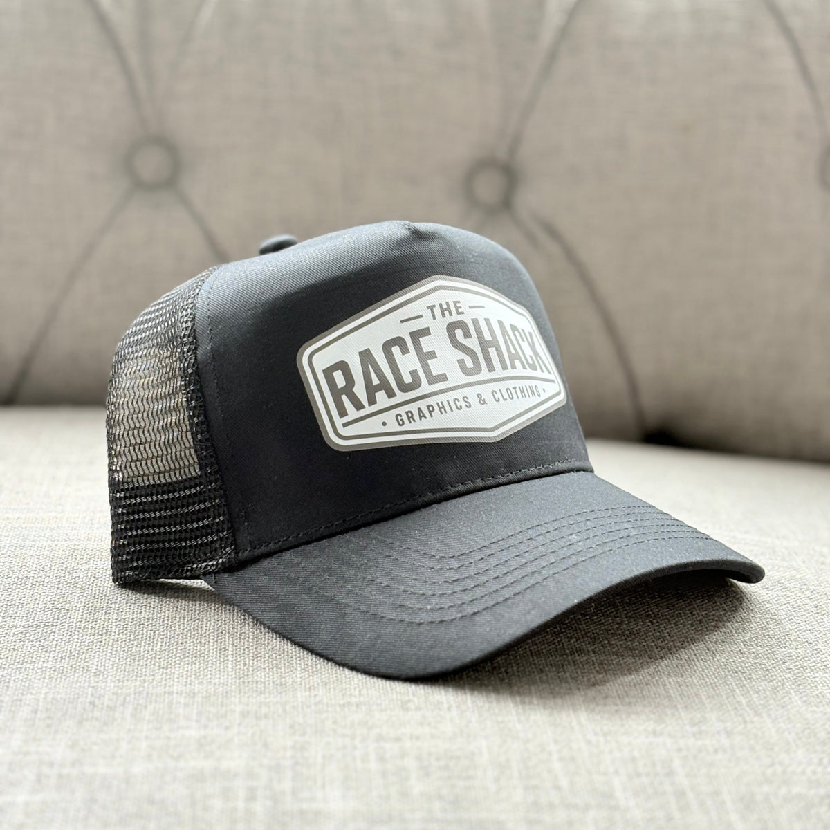 Retro B&W Logo Cap Black